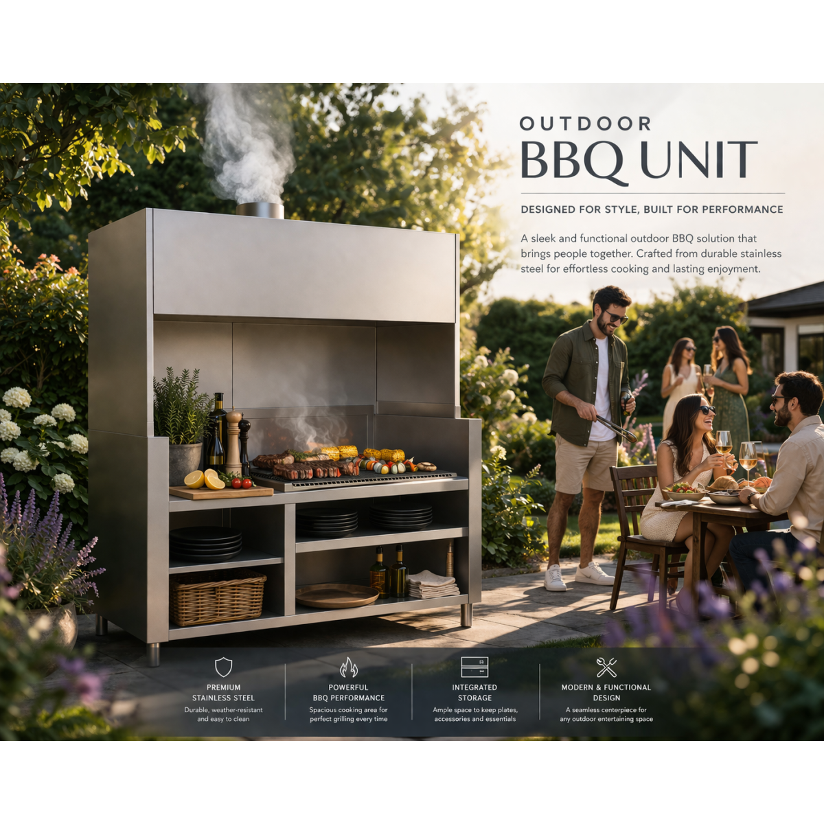 The smarter outdoor BBQ station.