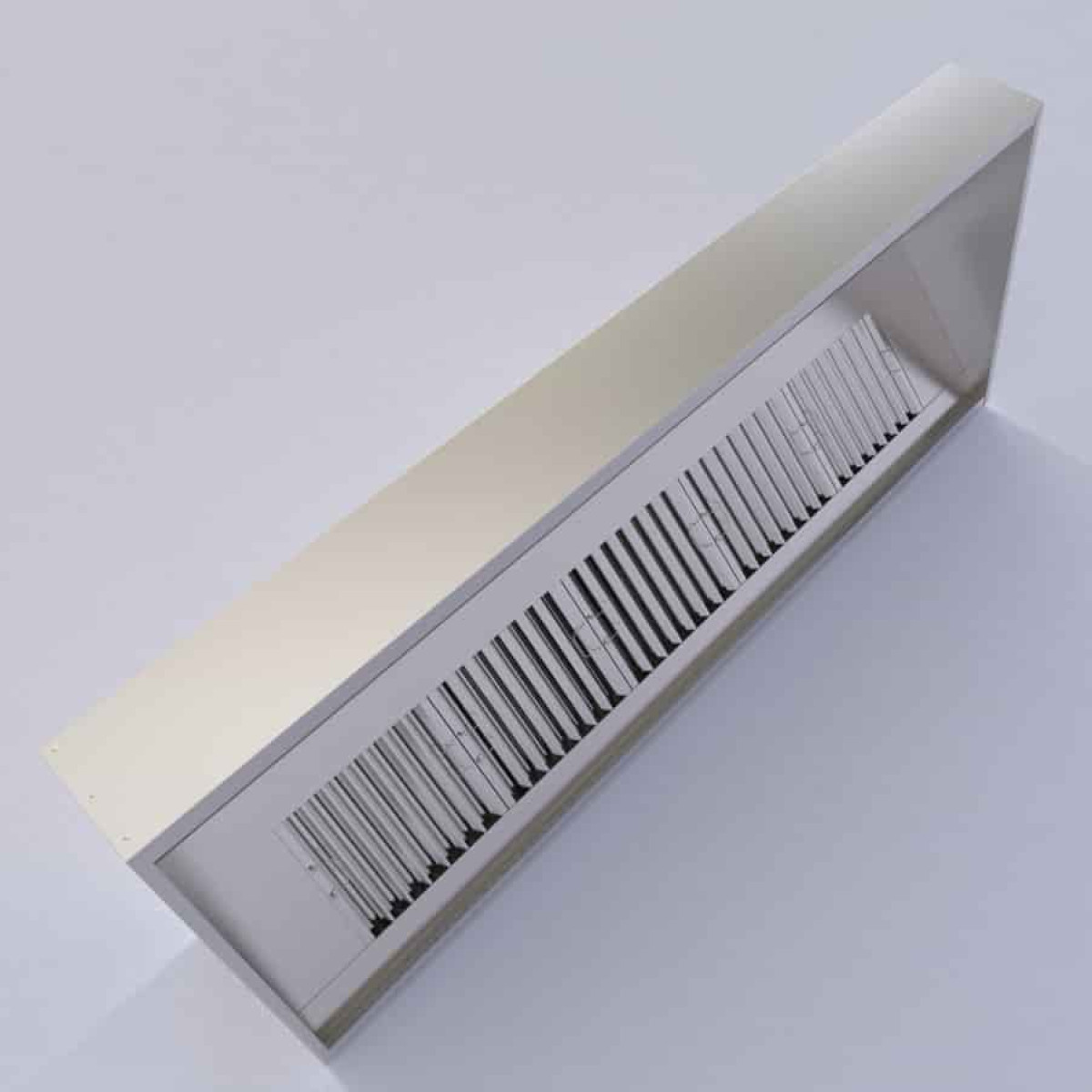 Commercial Taper Extraction Canopy Hood 3500 mm Wide With Grease Filter