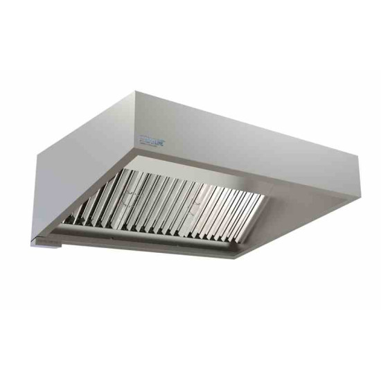 Commercial Kitchen Extractor Canopy Hood Kit 1500 mm With Motor