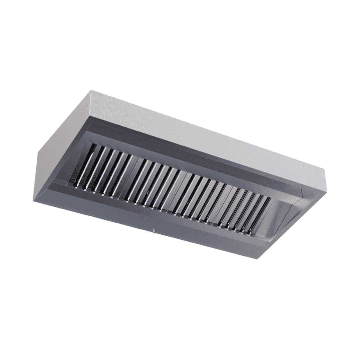 Commercial Kitchen Cooker Canopy Hood With Built-In Fan Motor For Large Airflow Commercial Kitchen Cooker Canopy Hood With Built-In Fan Motor For Large Airflow