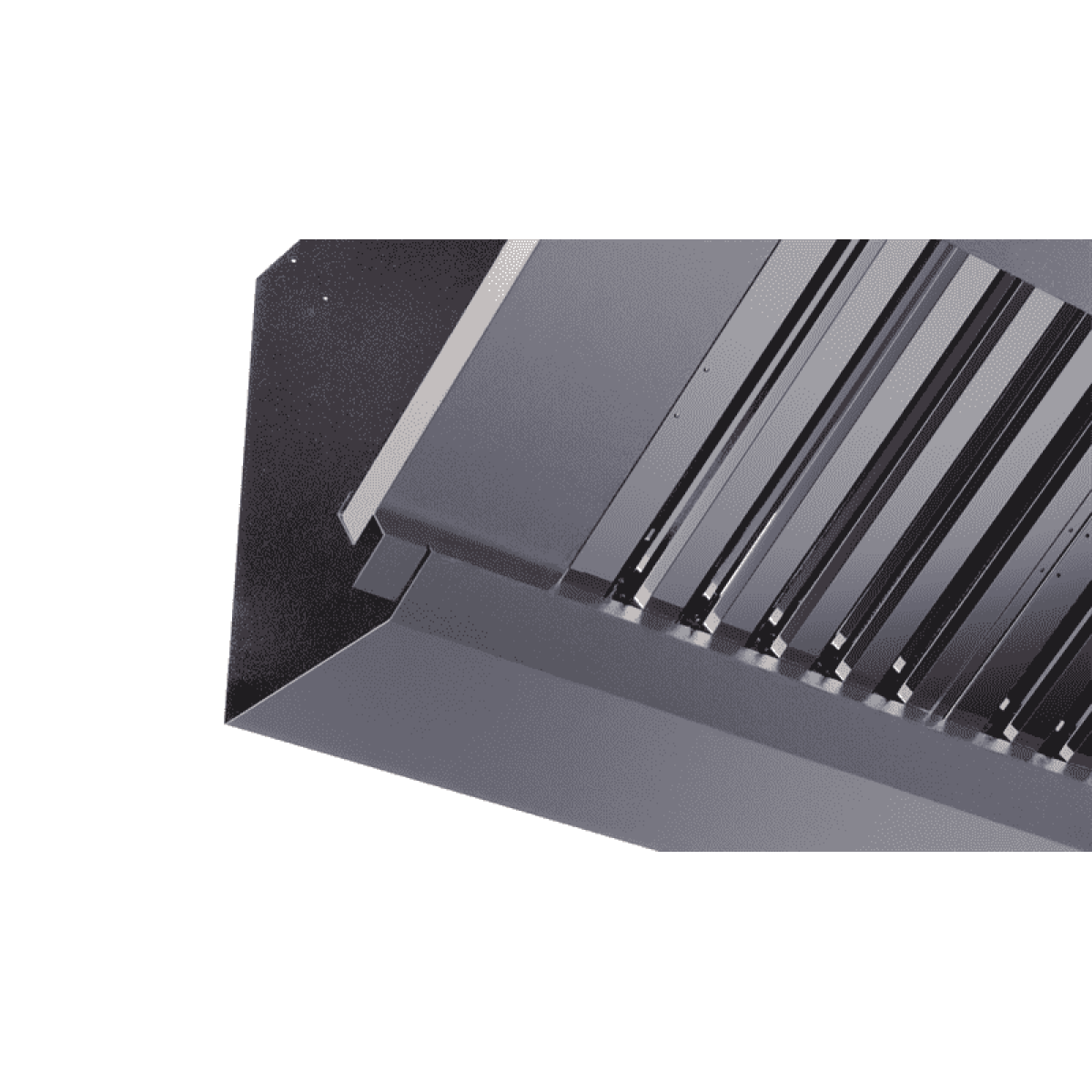 Commercial Kitchen Cooker Canopy Hood With Built-In Fan Motor For Large Airflow Commercial Kitchen Cooker Canopy Hood With Built-In Fan Motor For Large Airflow