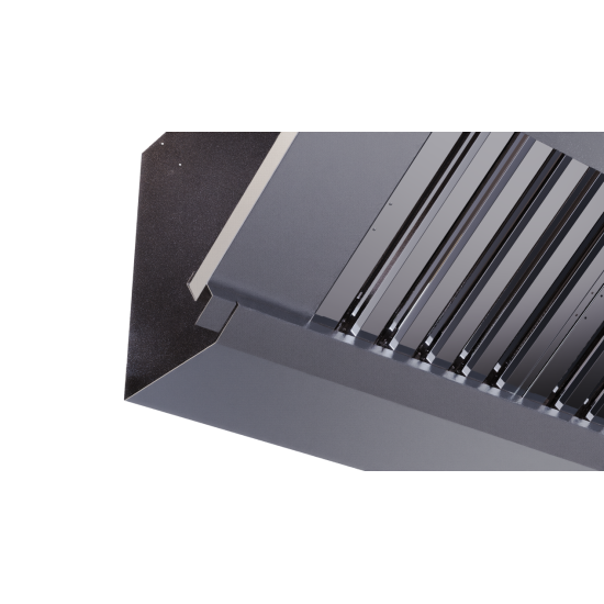 High-Efficiency Commercial Kitchen Cooker Hood with Built-In Fan Motor