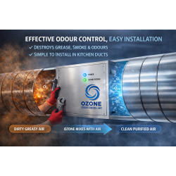 Commercial Kitchen Ozone Odour Control Unit – Airflow-Regulated, Planning-Friendly