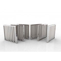 Commercial Kitchen Baffle Grease Filters 495mm Box Of 6 Commercial Kitchen Baffle Grease Filters 495mm Box Of 6